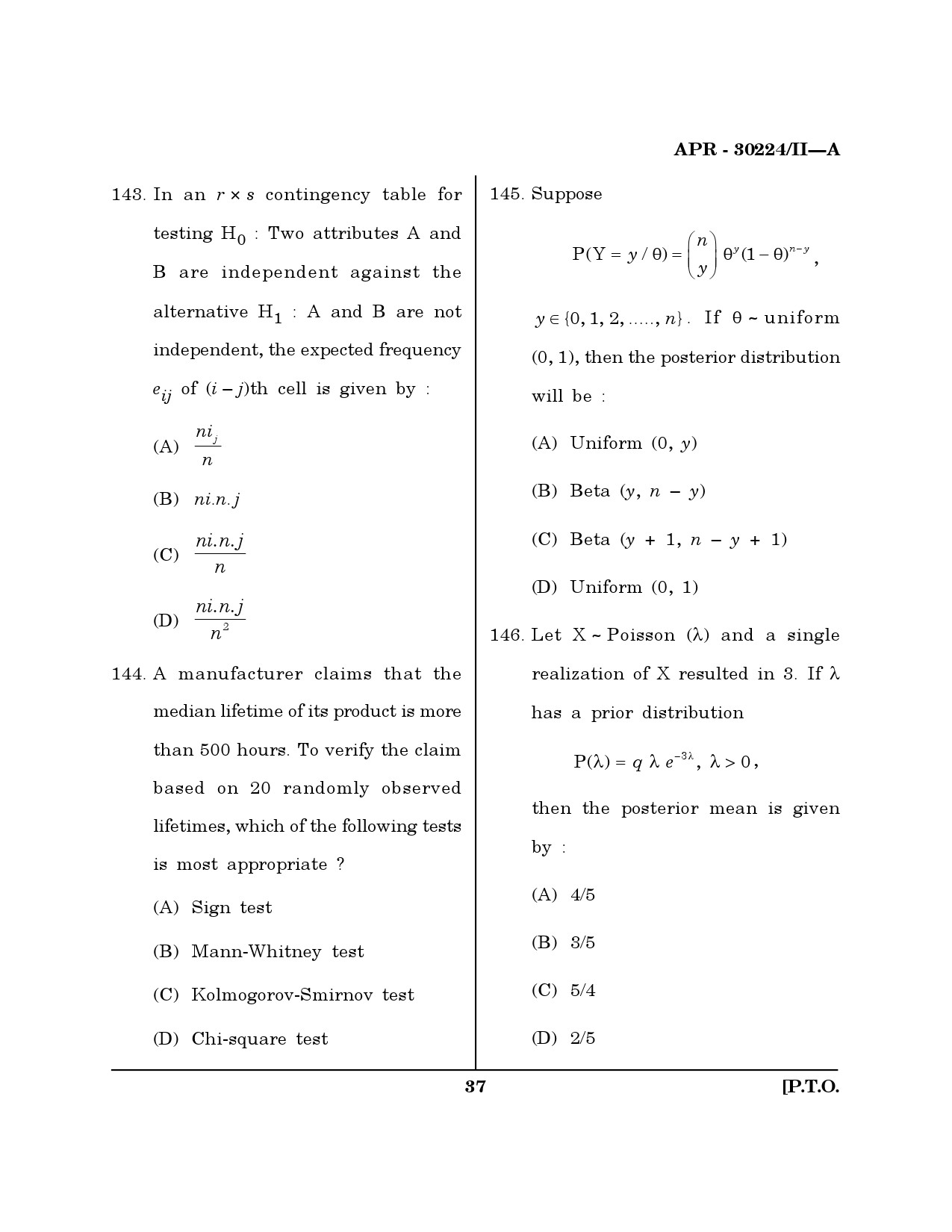 MH SET Mathematical Sciences Question Paper II April 2024 36