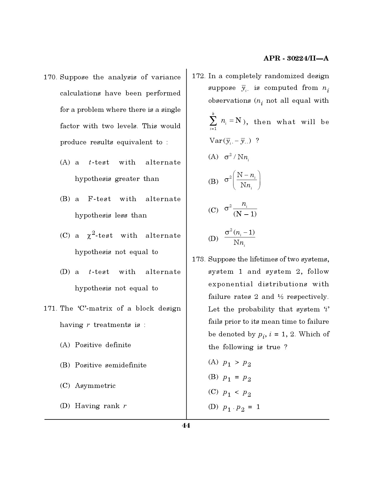 MH SET Mathematical Sciences Question Paper II April 2024 43