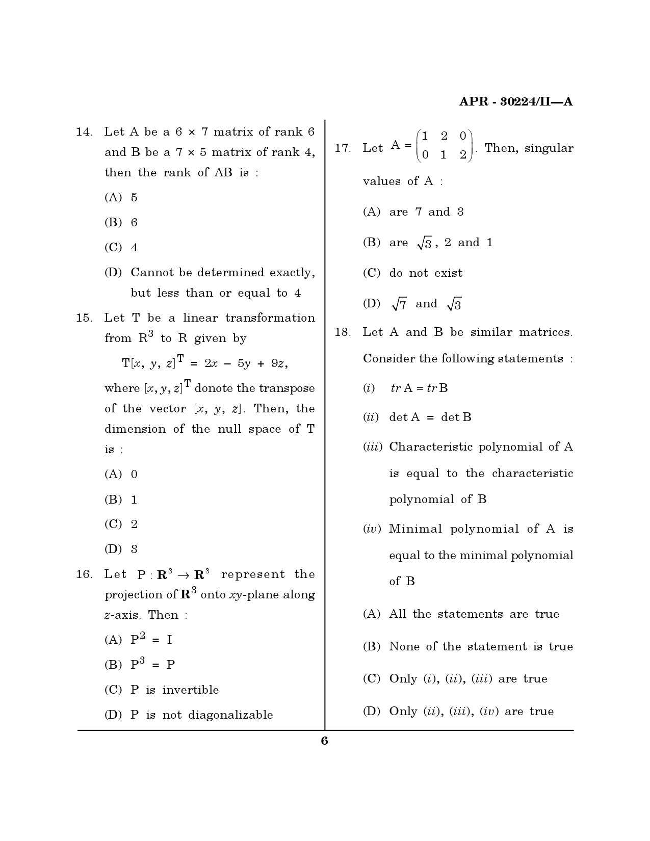 MH SET Mathematical Sciences Question Paper II April 2024 5