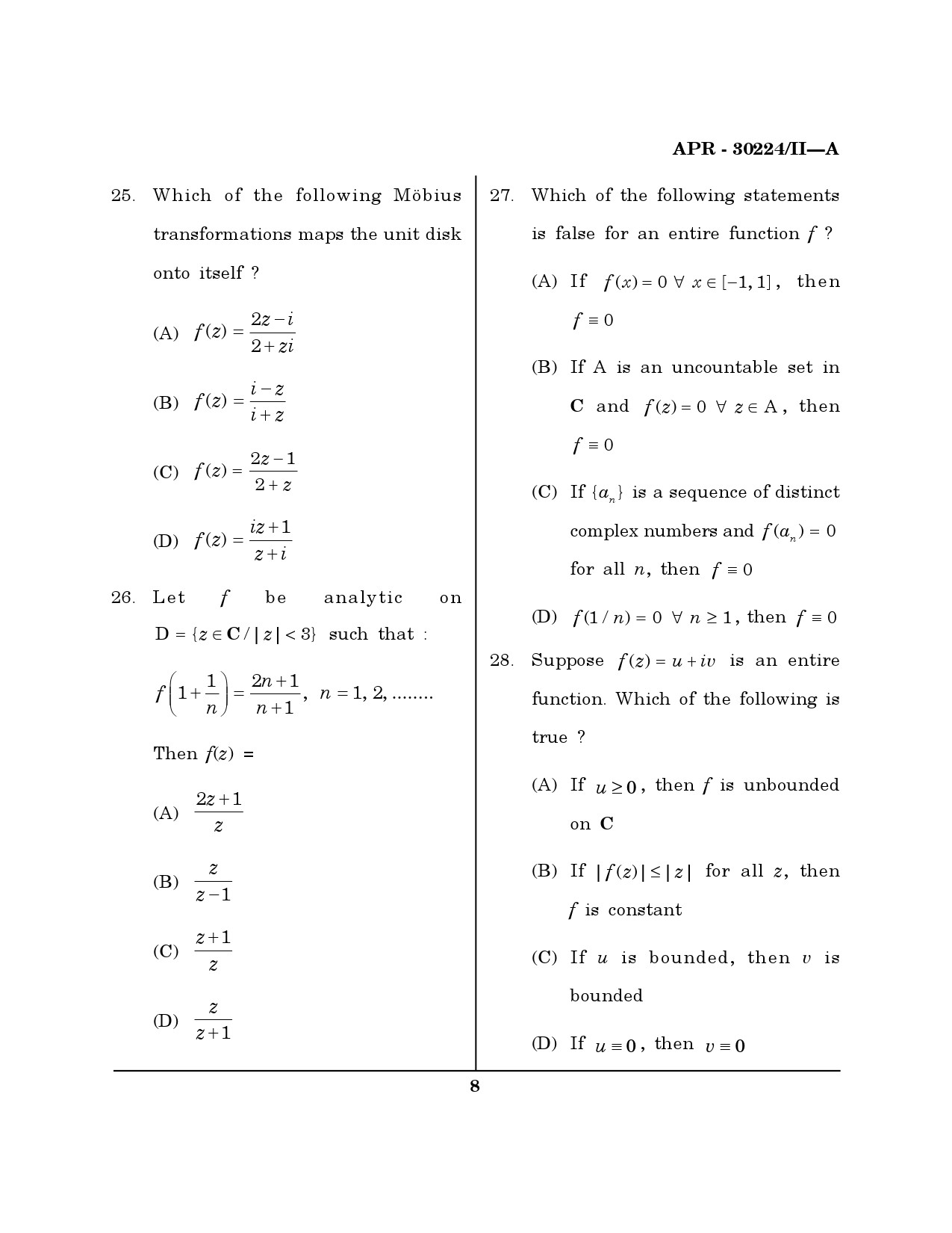 MH SET Mathematical Sciences Question Paper II April 2024 7