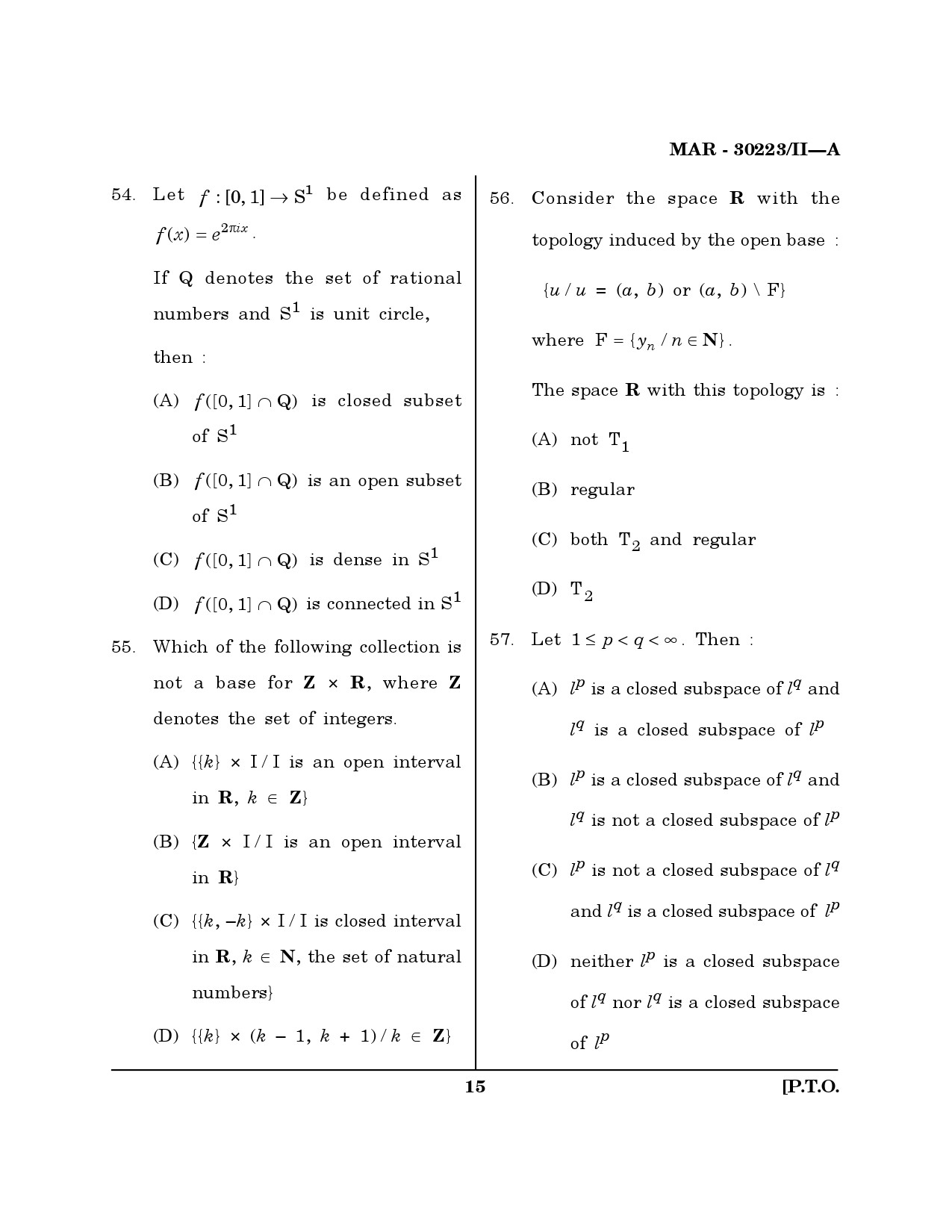 MH SET Mathematical Sciences Question Paper II March 2023 14