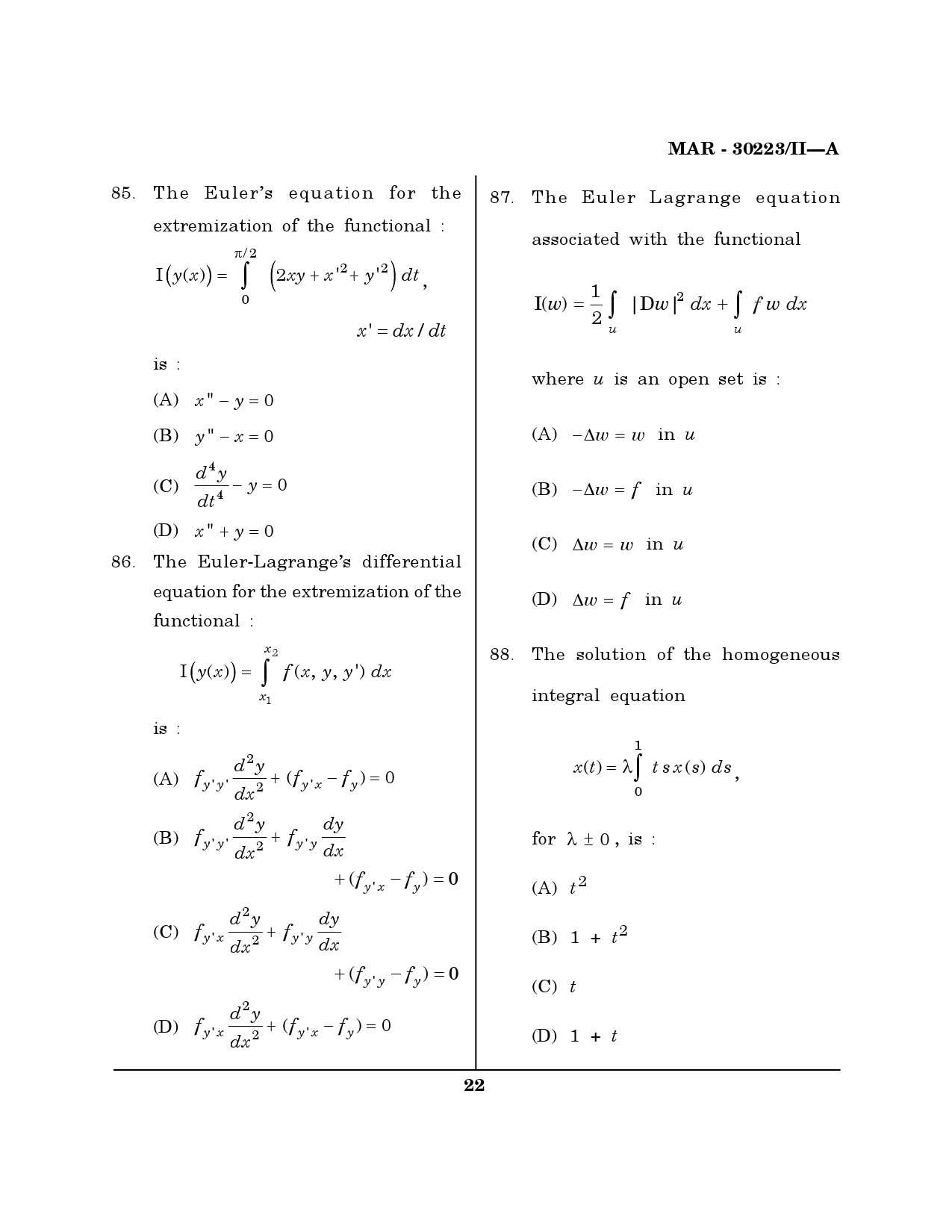 MH SET Mathematical Sciences Question Paper II March 2023 21