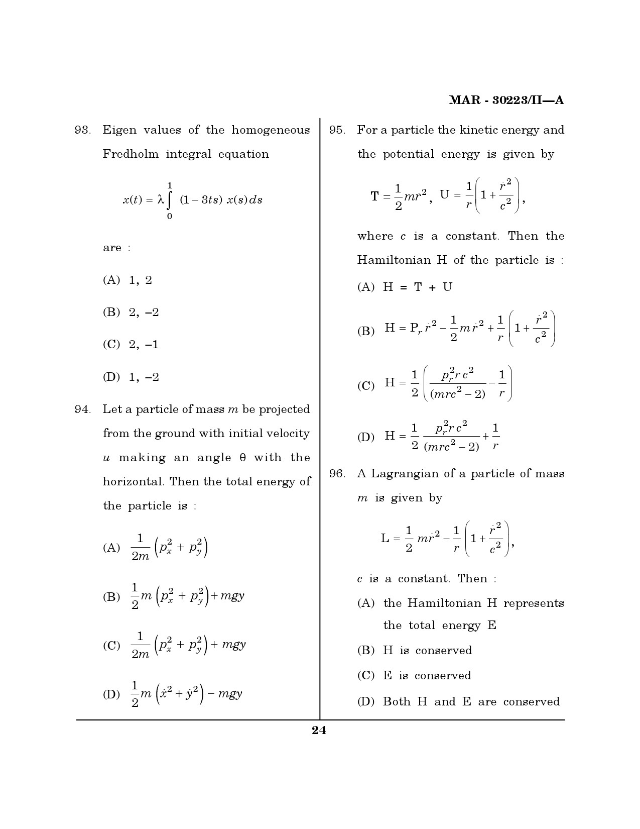 MH SET Mathematical Sciences Question Paper II March 2023 23