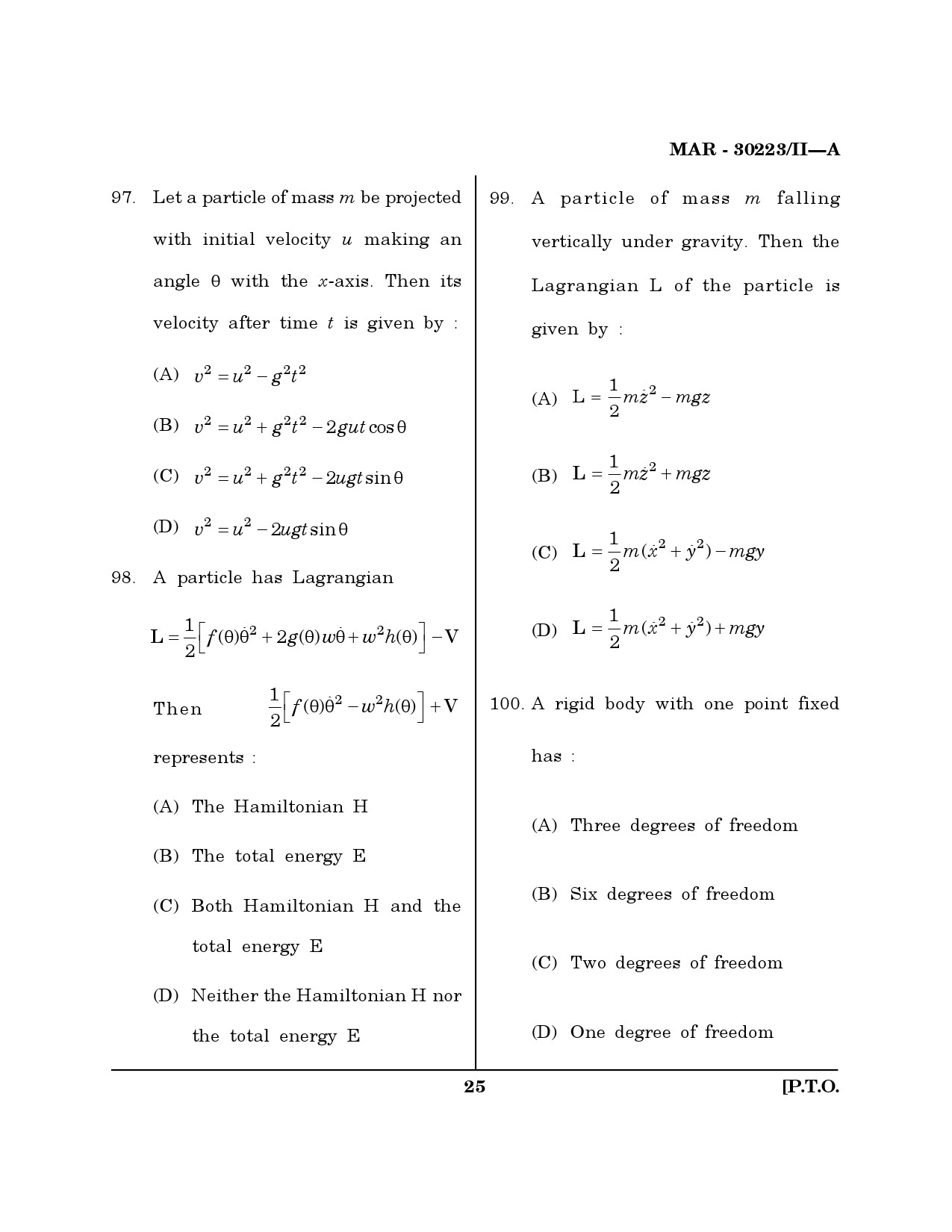 MH SET Mathematical Sciences Question Paper II March 2023 24