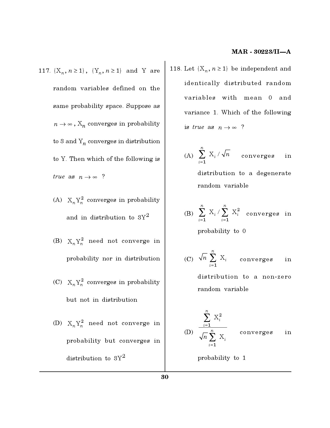 MH SET Mathematical Sciences Question Paper II March 2023 29