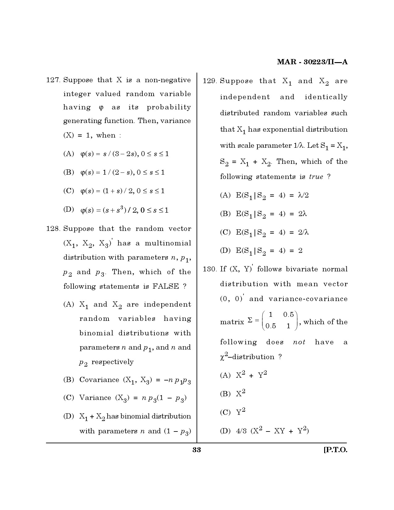 MH SET Mathematical Sciences Question Paper II March 2023 32