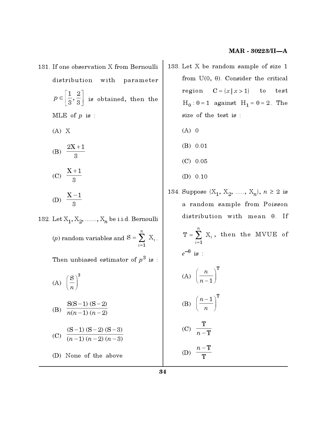 MH SET Mathematical Sciences Question Paper II March 2023 33