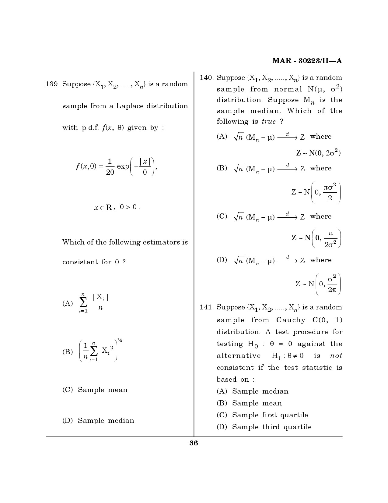 MH SET Mathematical Sciences Question Paper II March 2023 35