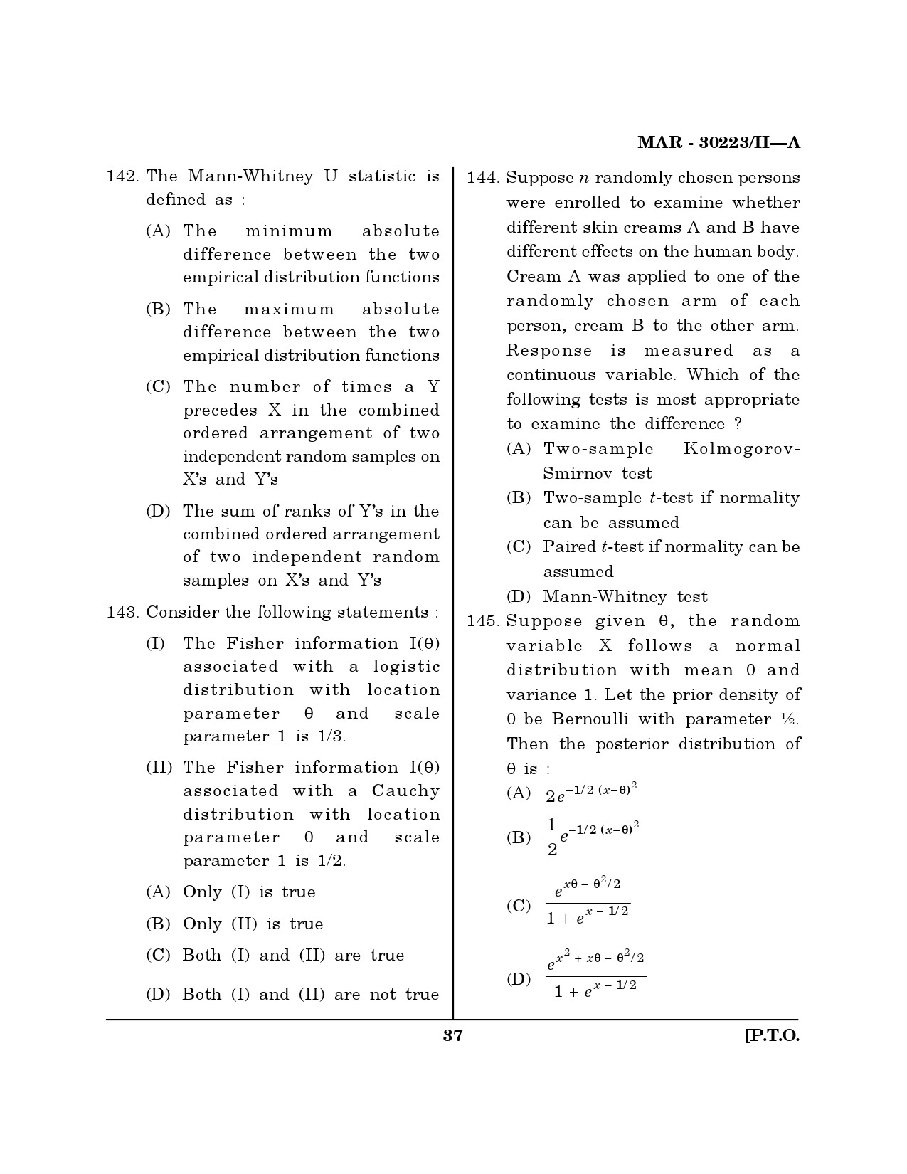 MH SET Mathematical Sciences Question Paper II March 2023 36