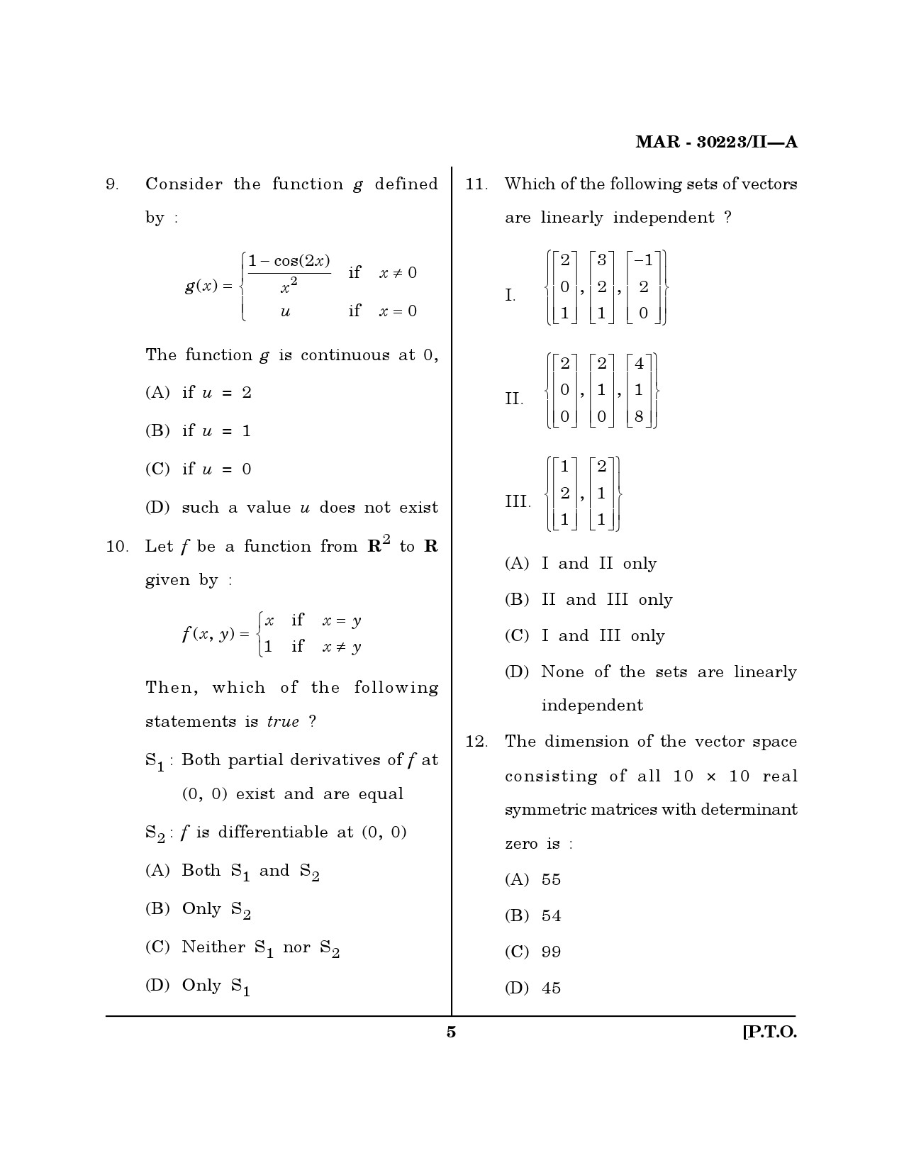 MH SET Mathematical Sciences Question Paper II March 2023 4