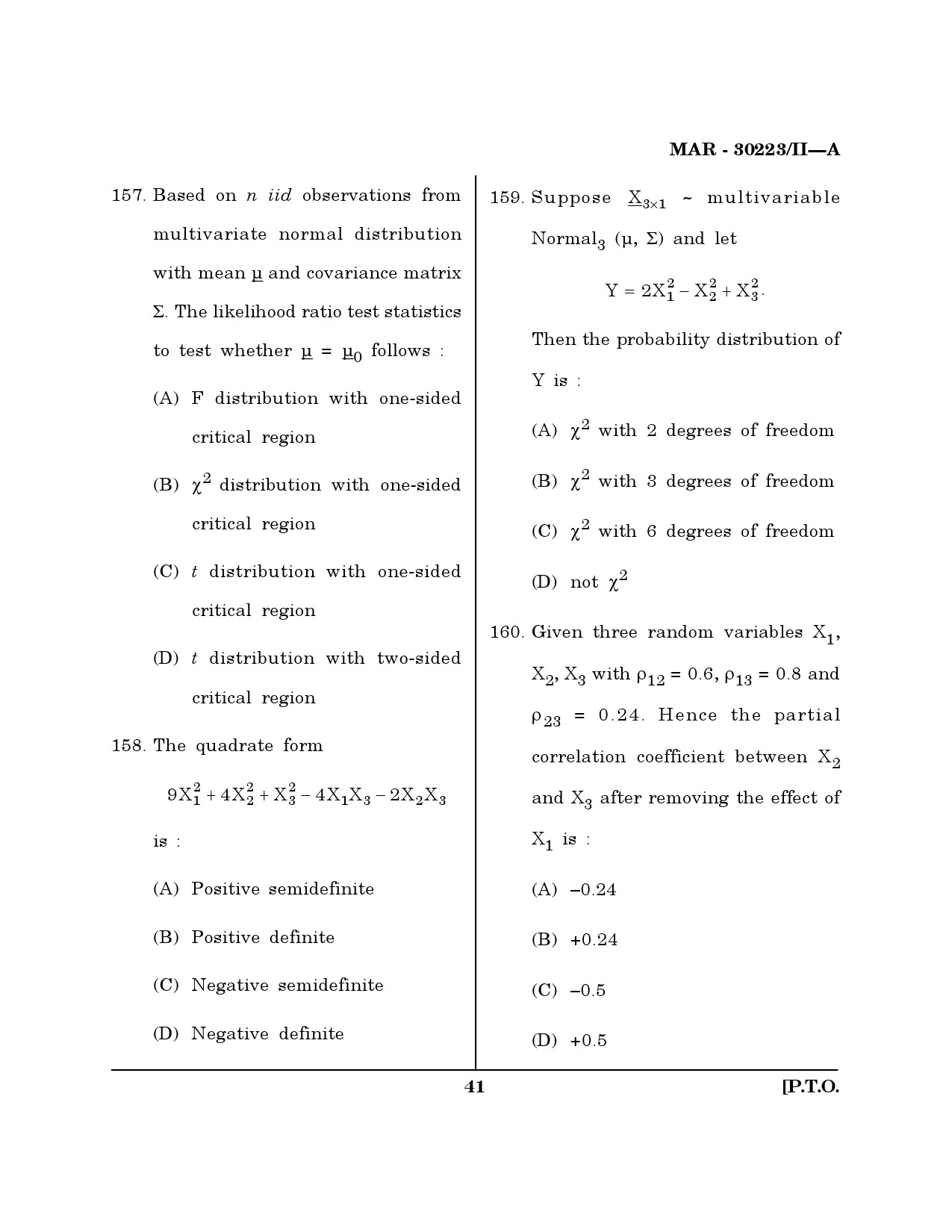 MH SET Mathematical Sciences Question Paper II March 2023 40