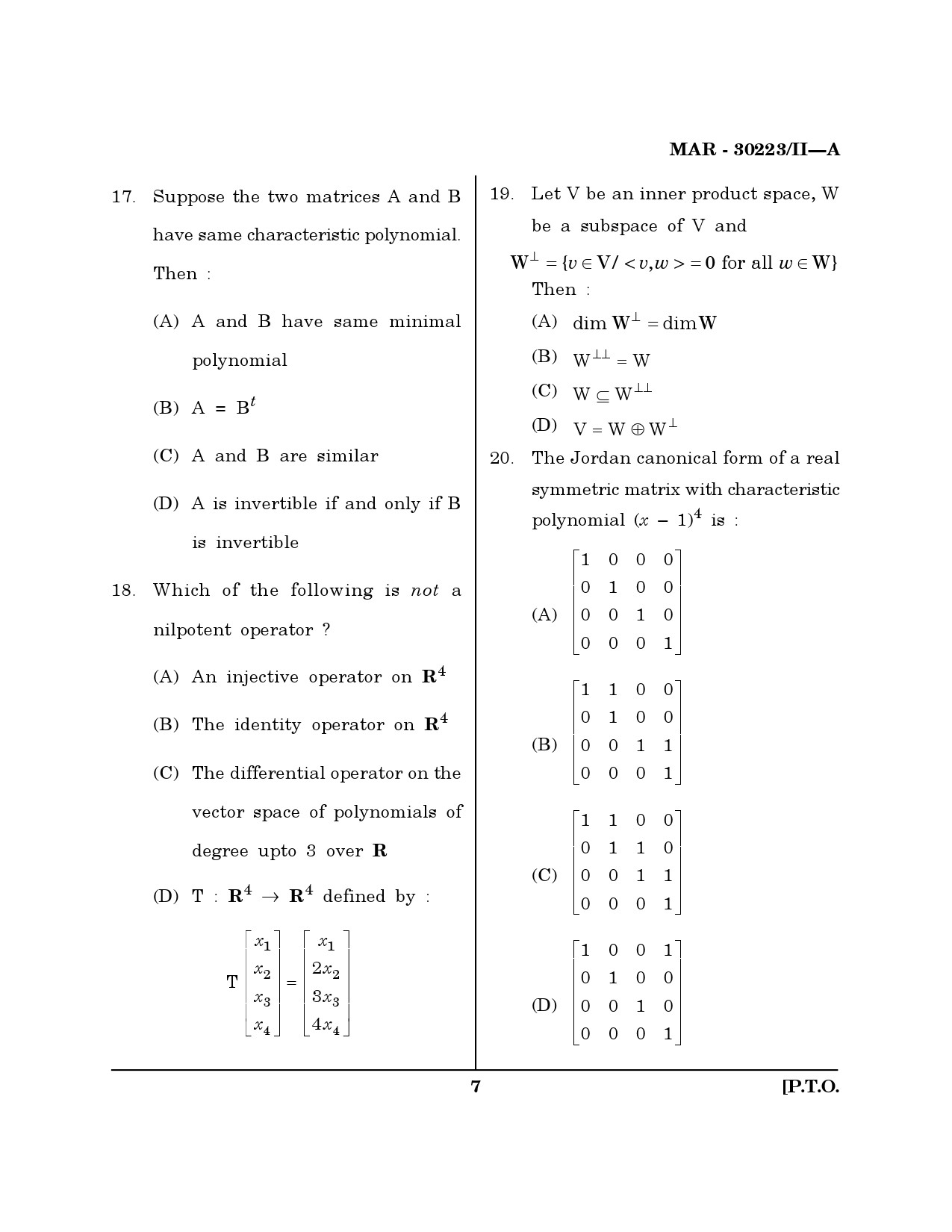 MH SET Mathematical Sciences Question Paper II March 2023 6