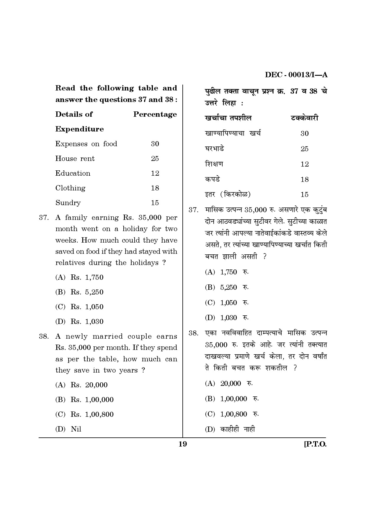Maharashtra SET Paper I Questions December 2013 18