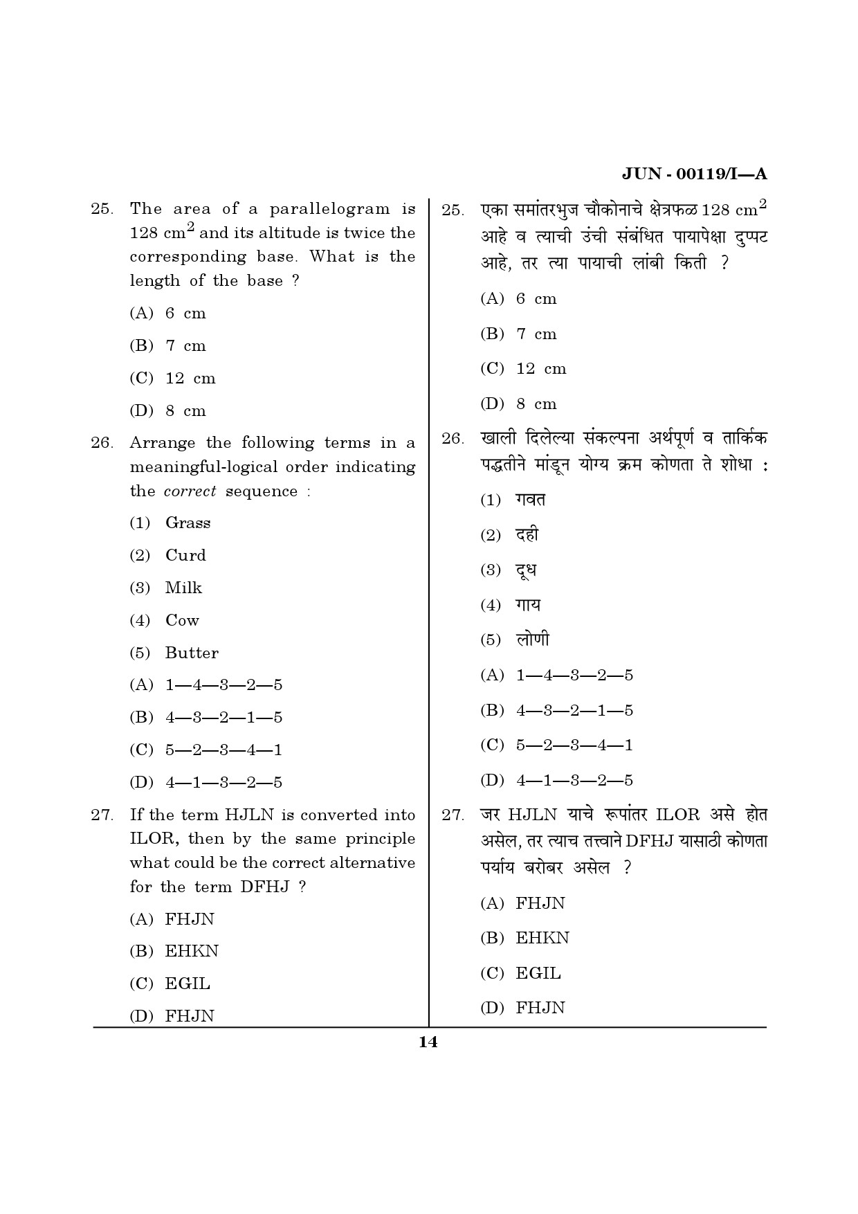 Maharashtra SET Question Paper I June 2019 13