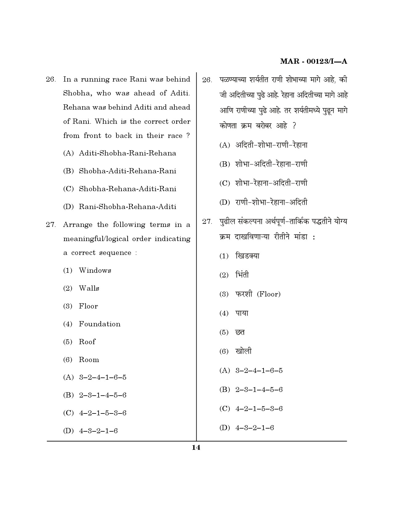 MH SET Question Paper I March 2023 13