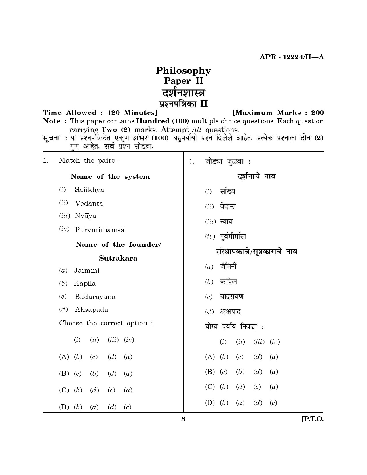 MH SET Philosophy Question Paper II April 2024 2