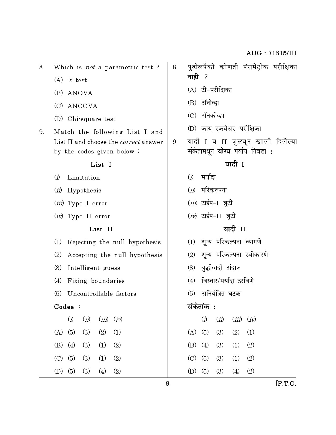 Maharashtra SET Physical Education Question Paper III August 2015 8