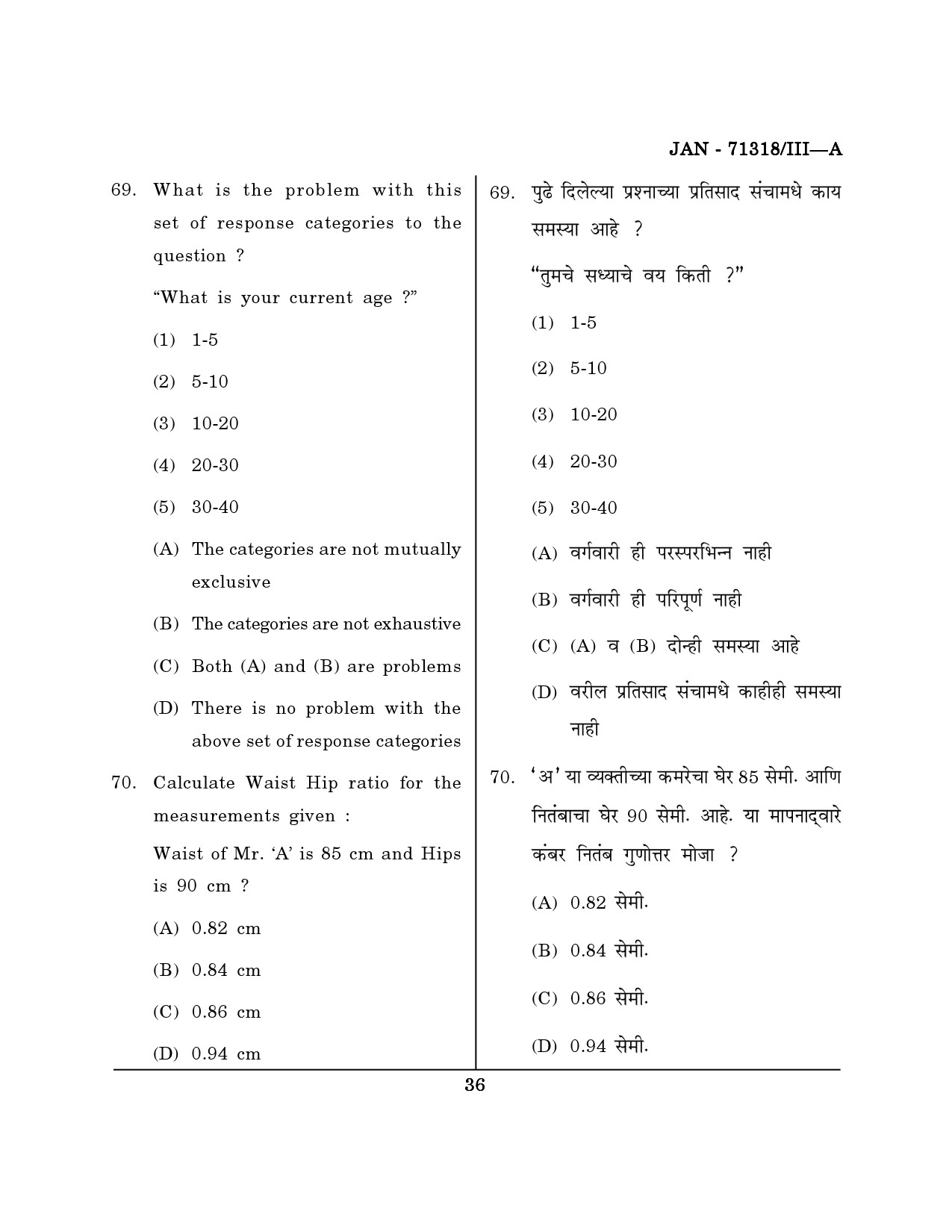 Maharashtra SET Physical Education Question Paper III January 2018 35