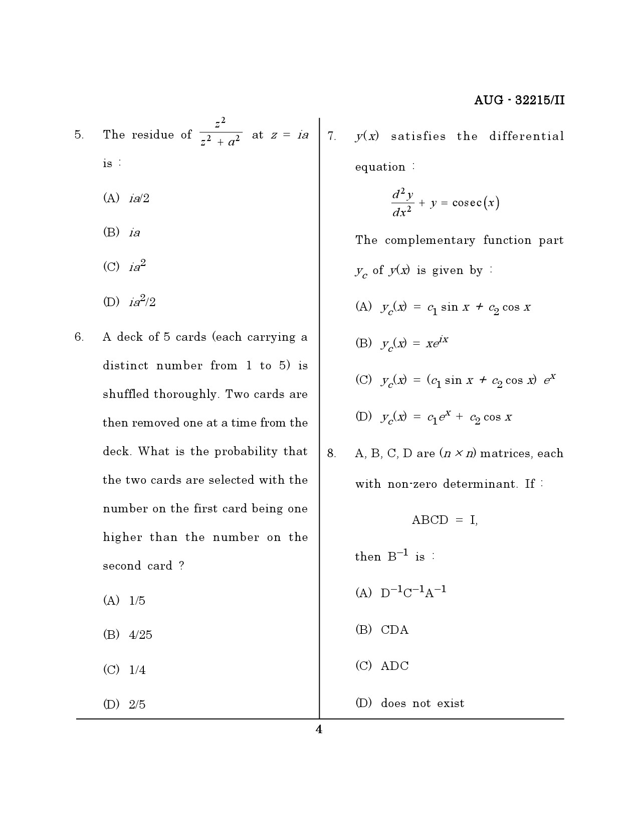 Maharashtra SET Physical Science Question Paper II August 2015 3