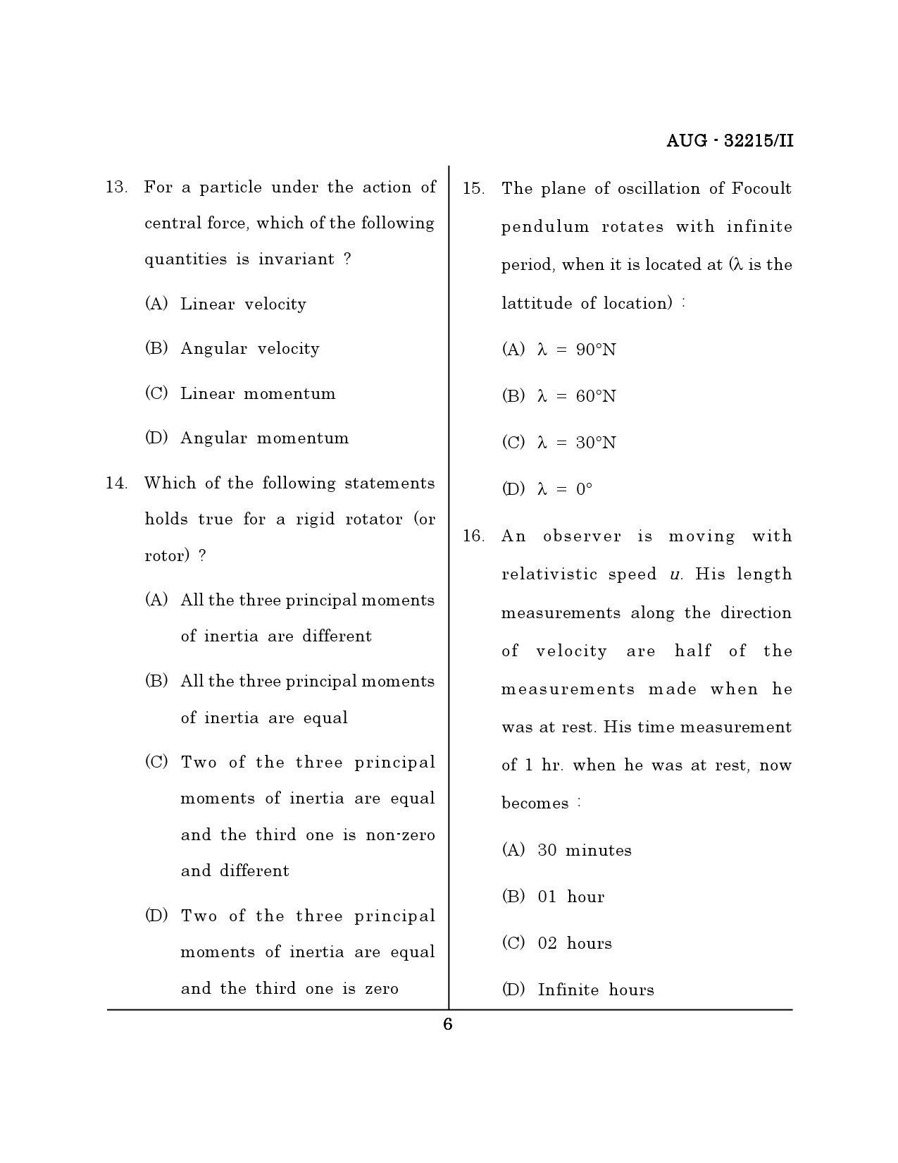 Maharashtra SET Physical Science Question Paper II August 2015 5