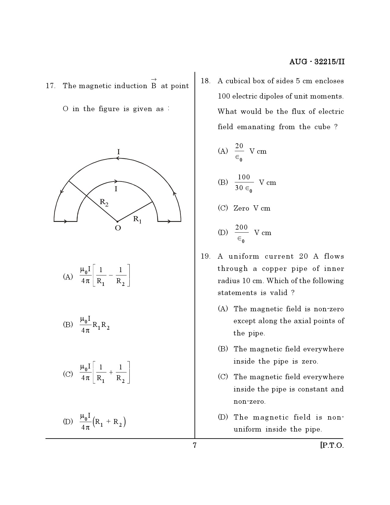 Maharashtra SET Physical Science Question Paper II August 2015 6