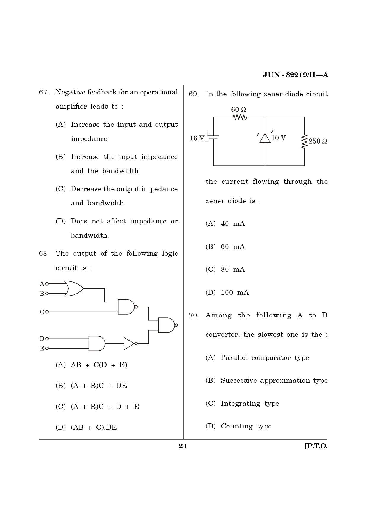 Maharashtra SET Physical Science Question Paper II June 2019 20