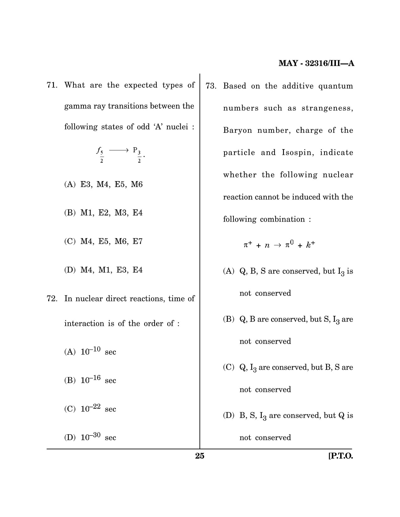 Maharashtra SET Physical Science Question Paper III May 2016 24
