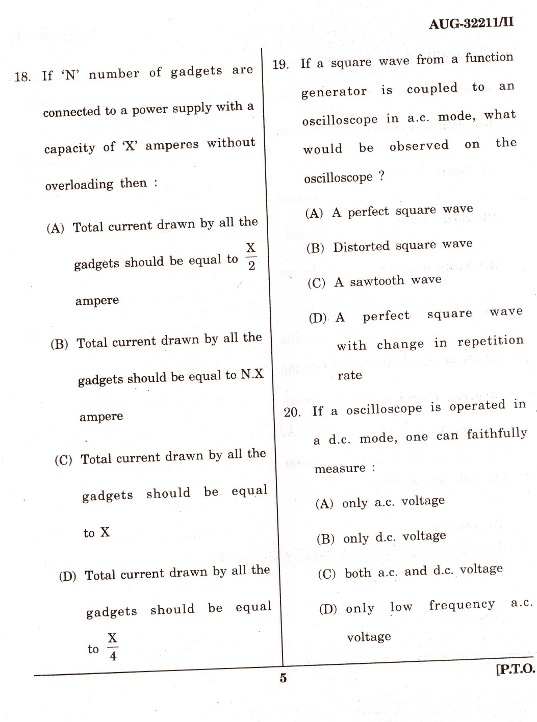 Maharashtra SET Physics Question Paper II August 2011 5
