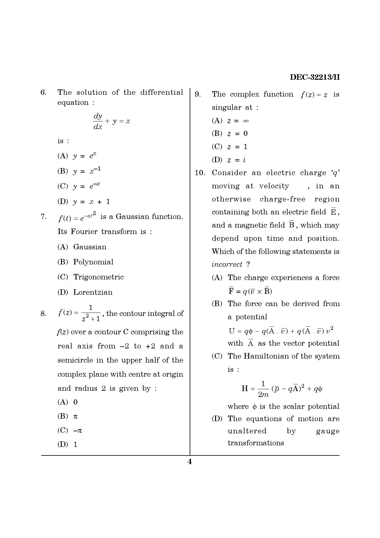 Maharashtra SET Physics Question Paper II December 2013 3