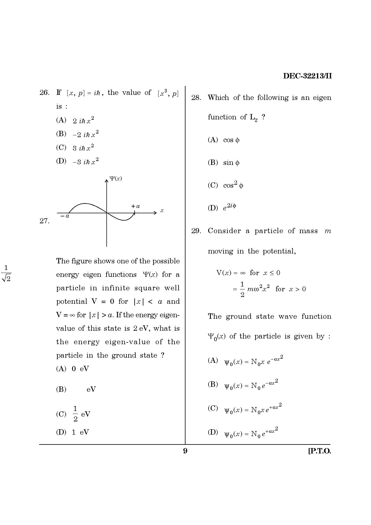 Maharashtra SET Physics Question Paper II December 2013 8