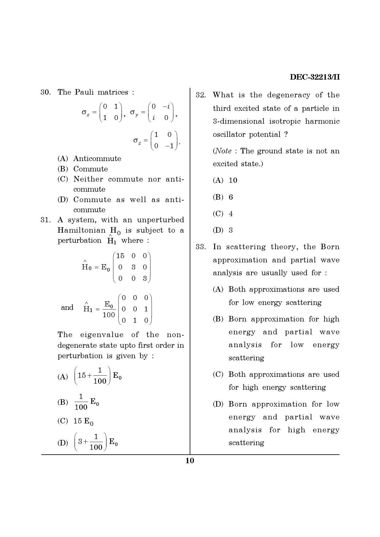 Maharashtra SET Physics Question Paper II December 2013 9