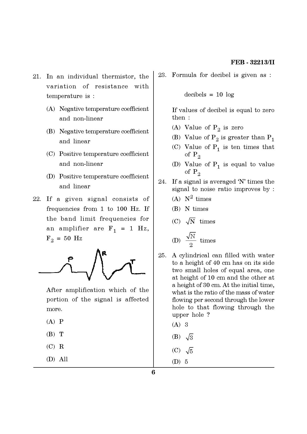 Maharashtra SET Physics Question Paper II February 2013 6