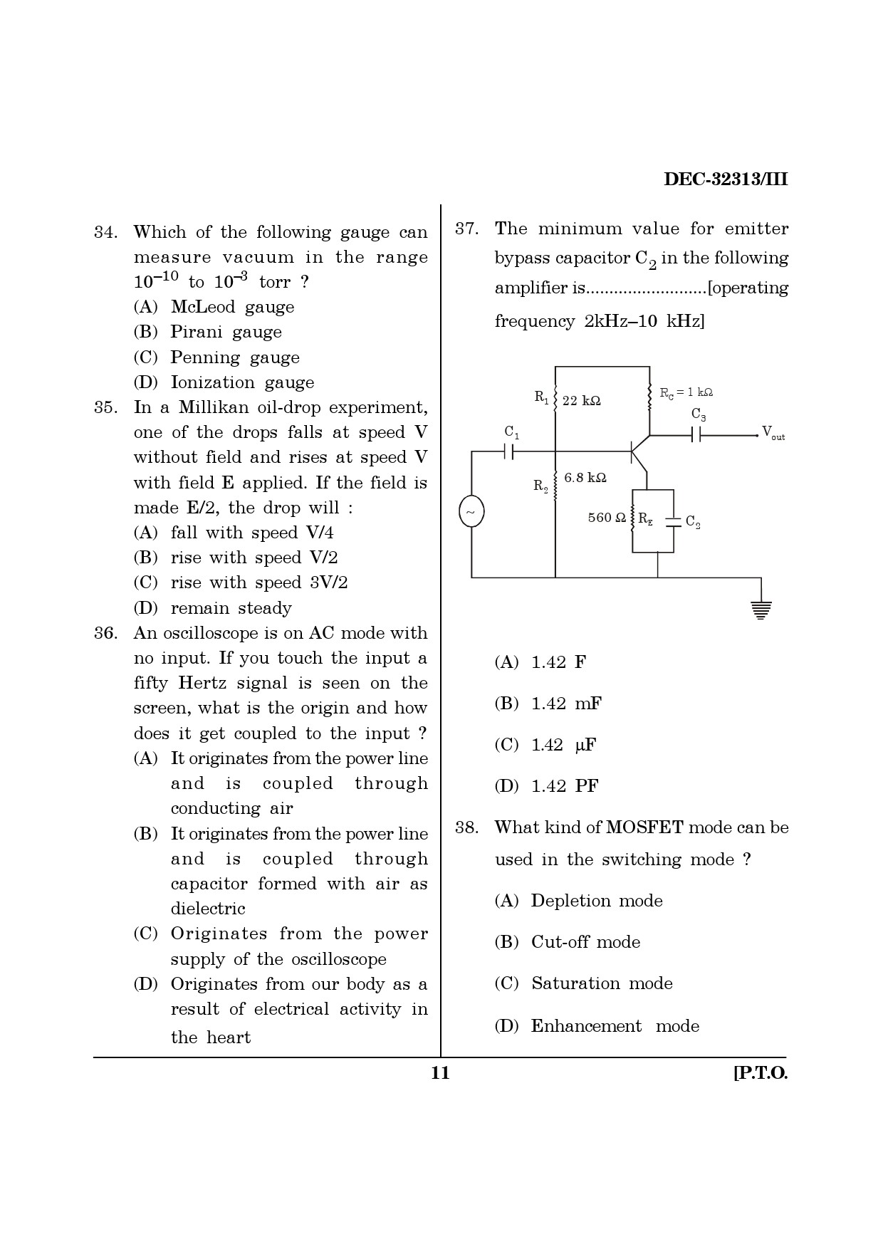 Maharashtra SET Physics Question Paper III December 2013 10