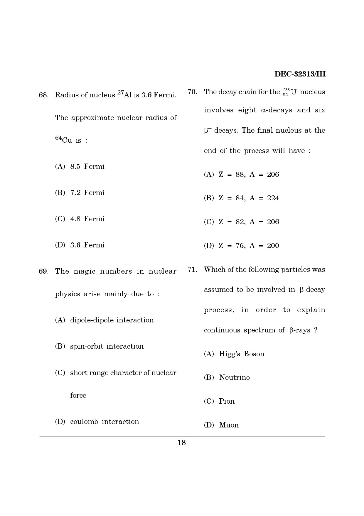Maharashtra SET Physics Question Paper III December 2013 17