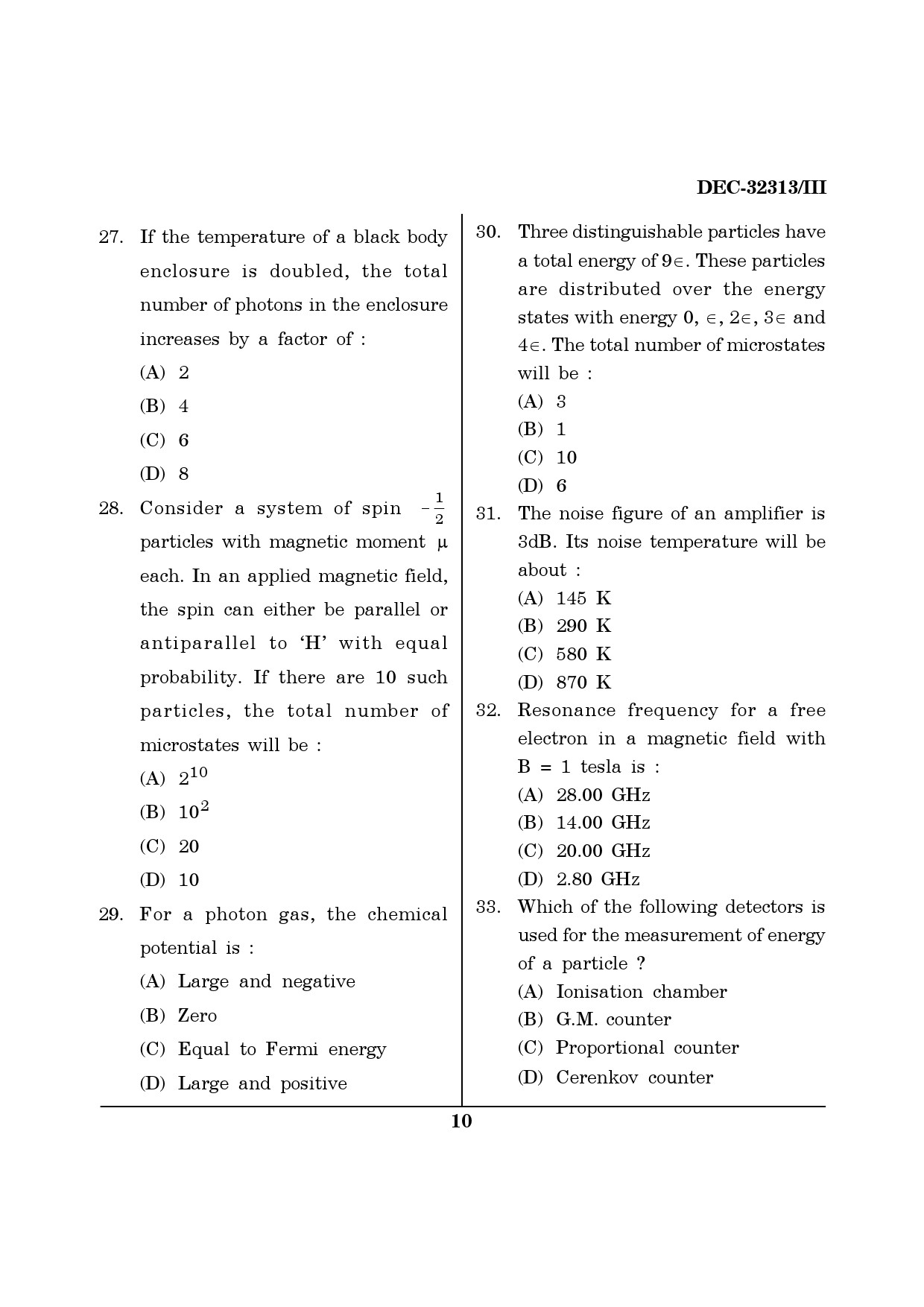 Maharashtra SET Physics Question Paper III December 2013 9