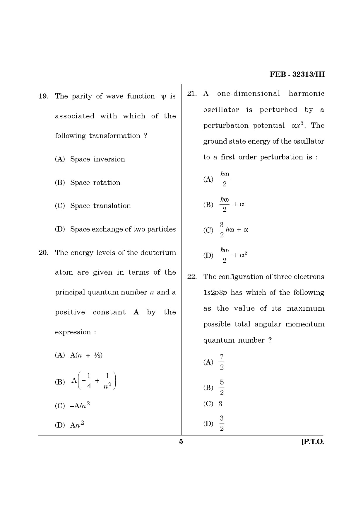 Maharashtra SET Physics Question Paper III February 2013 5