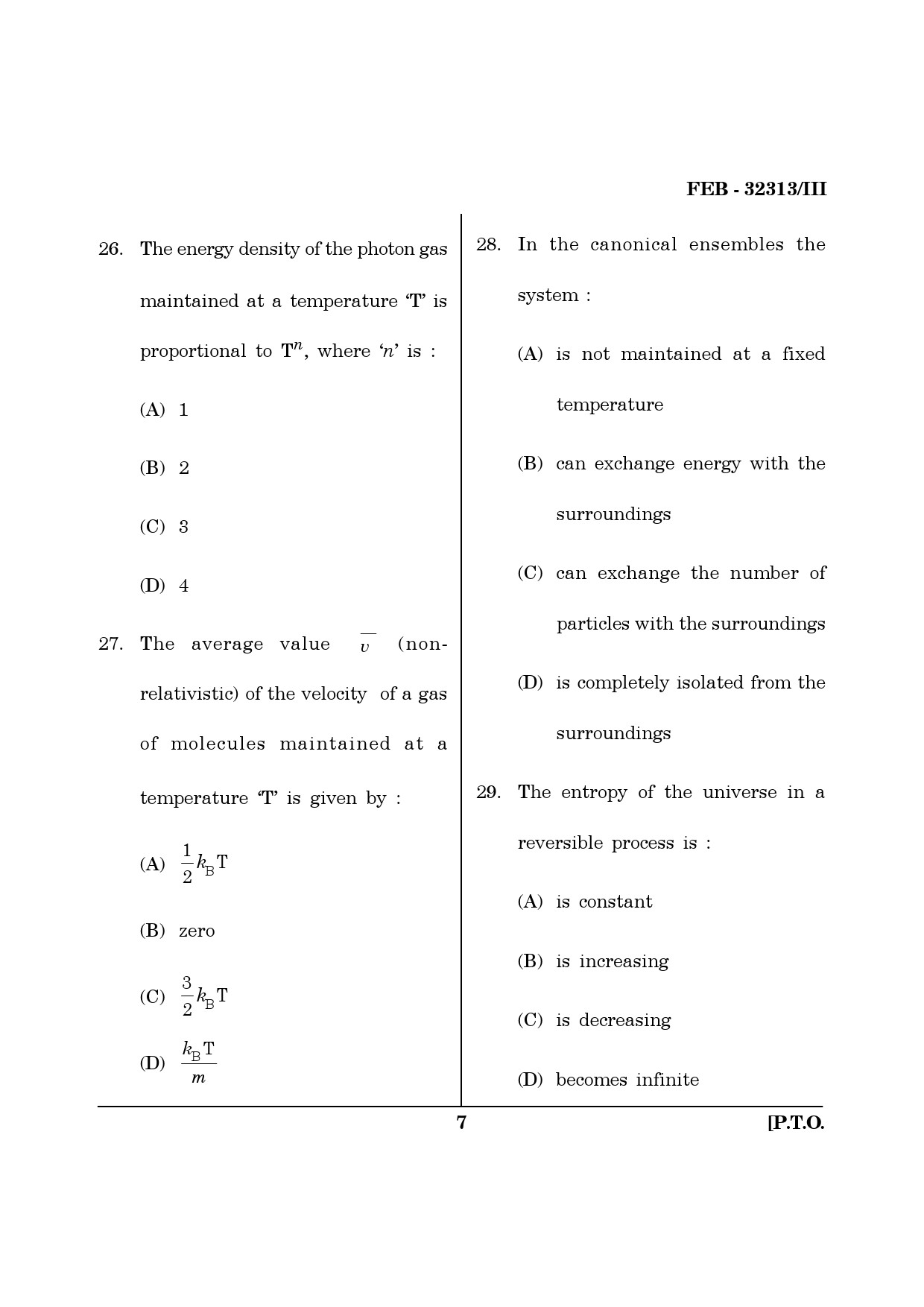 Maharashtra SET Physics Question Paper III February 2013 7