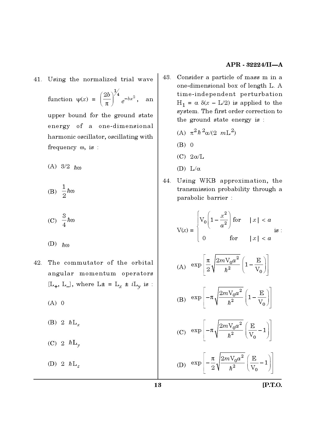 MH SET Physical Science Question Paper II April 2024 12