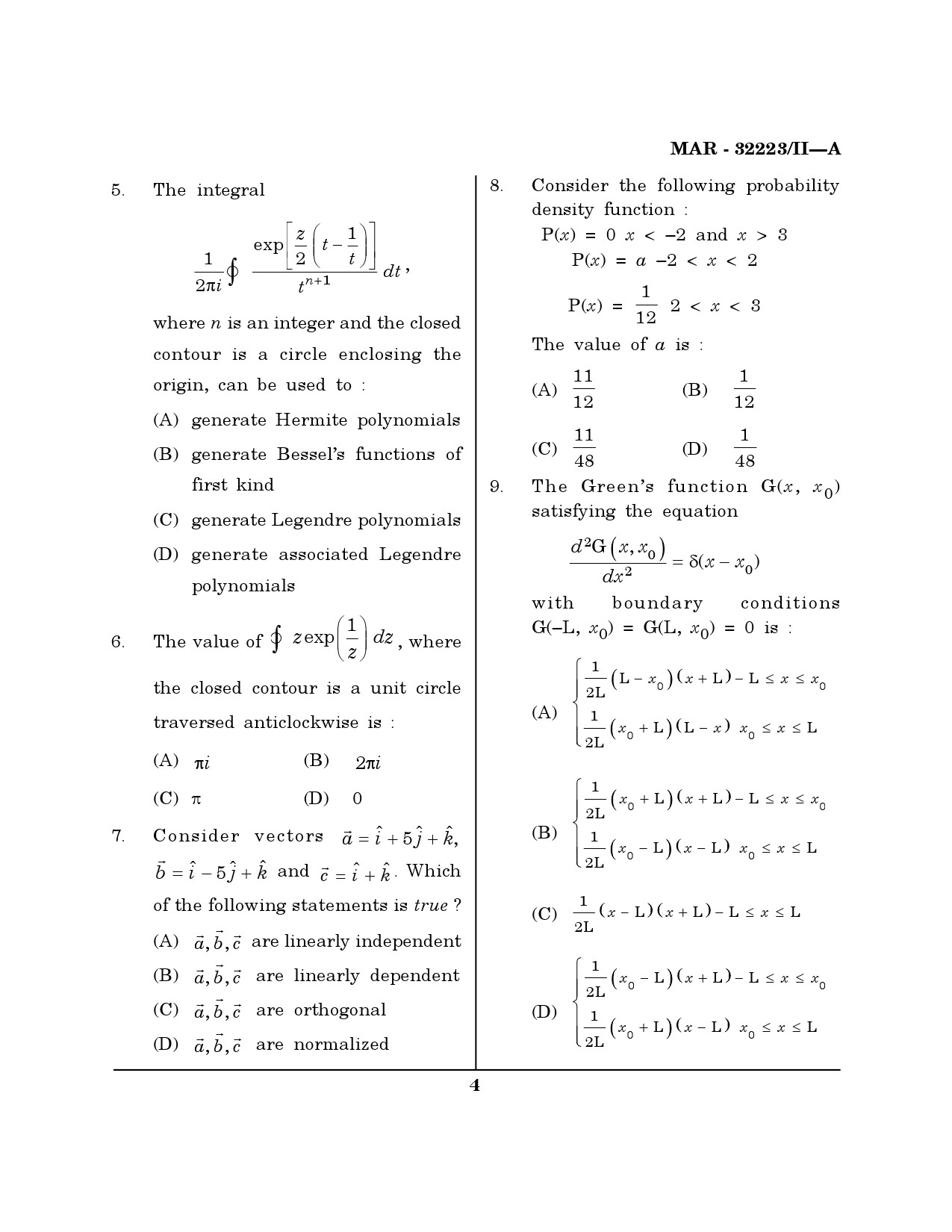 MH SET Physical Science Question Paper II March 2023 3