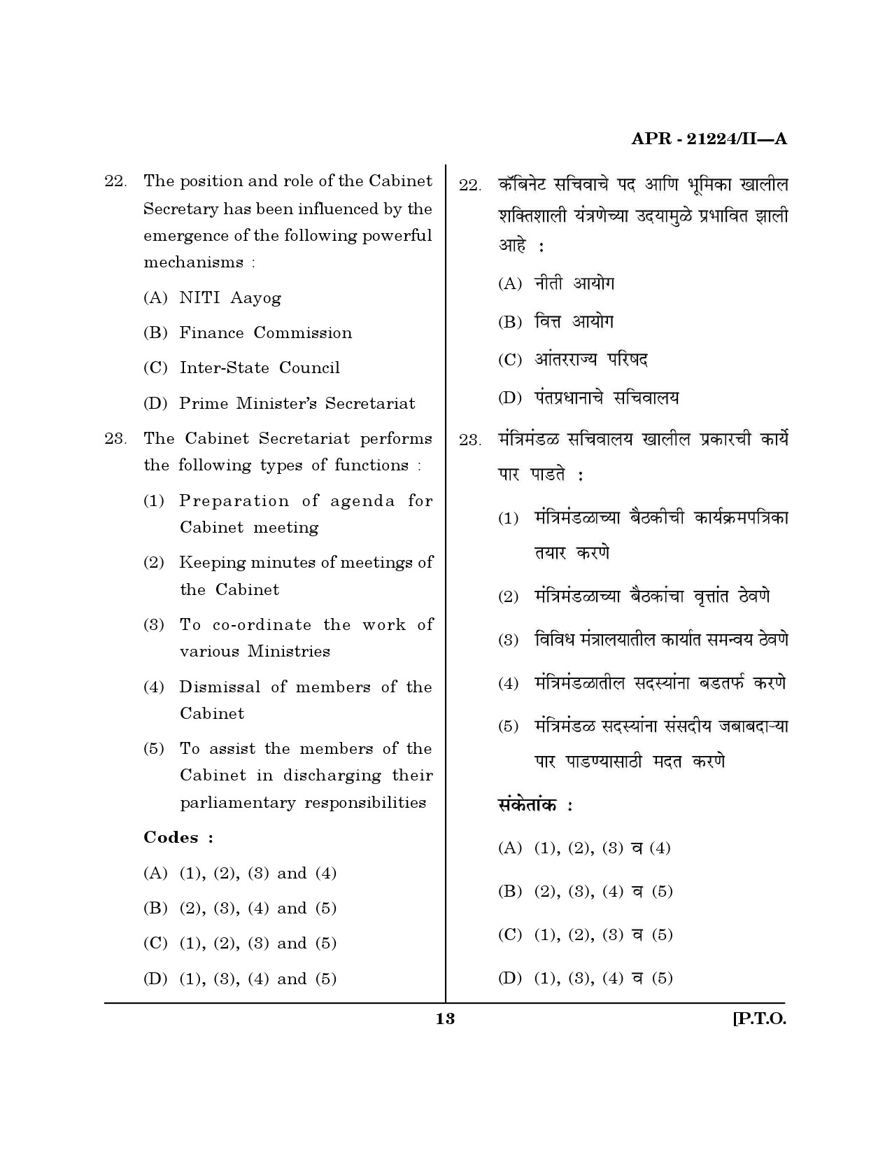 MH SET Public Administration Question Paper II April 2024 12