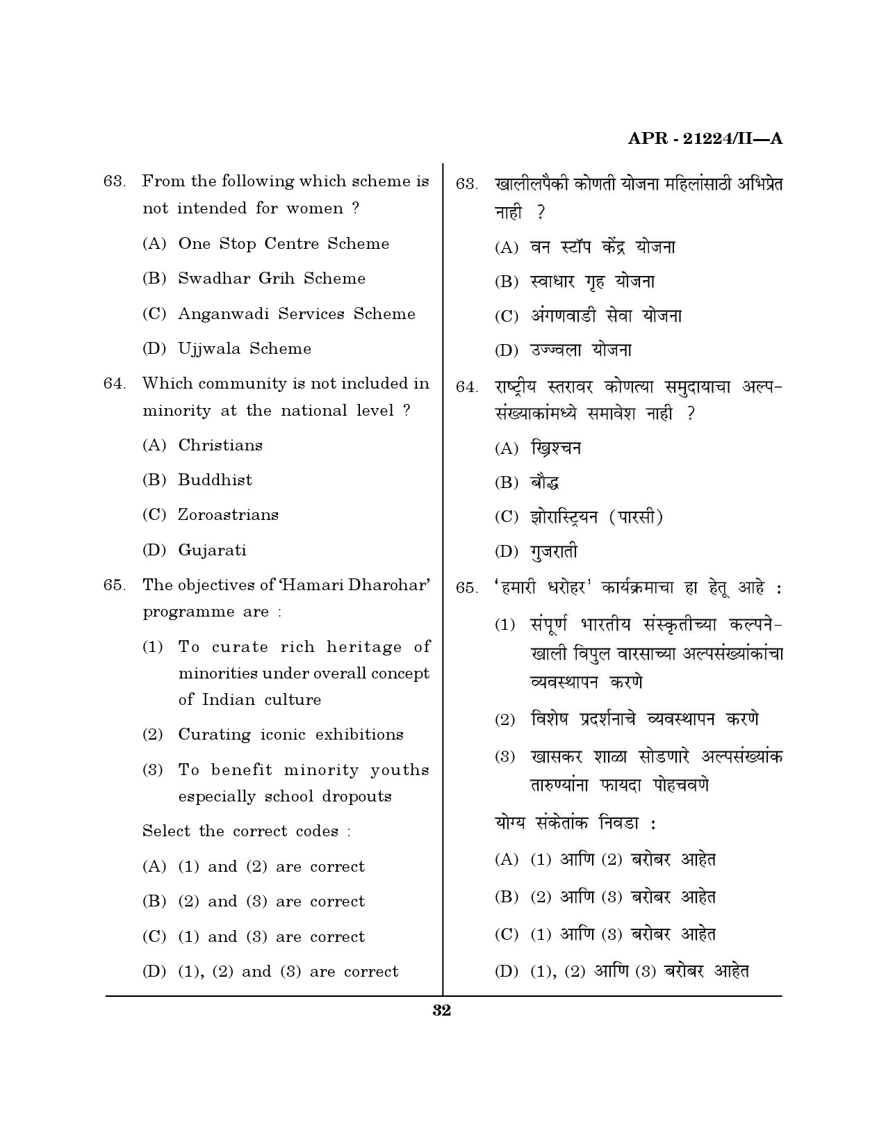 MH SET Public Administration Question Paper II April 2024 31