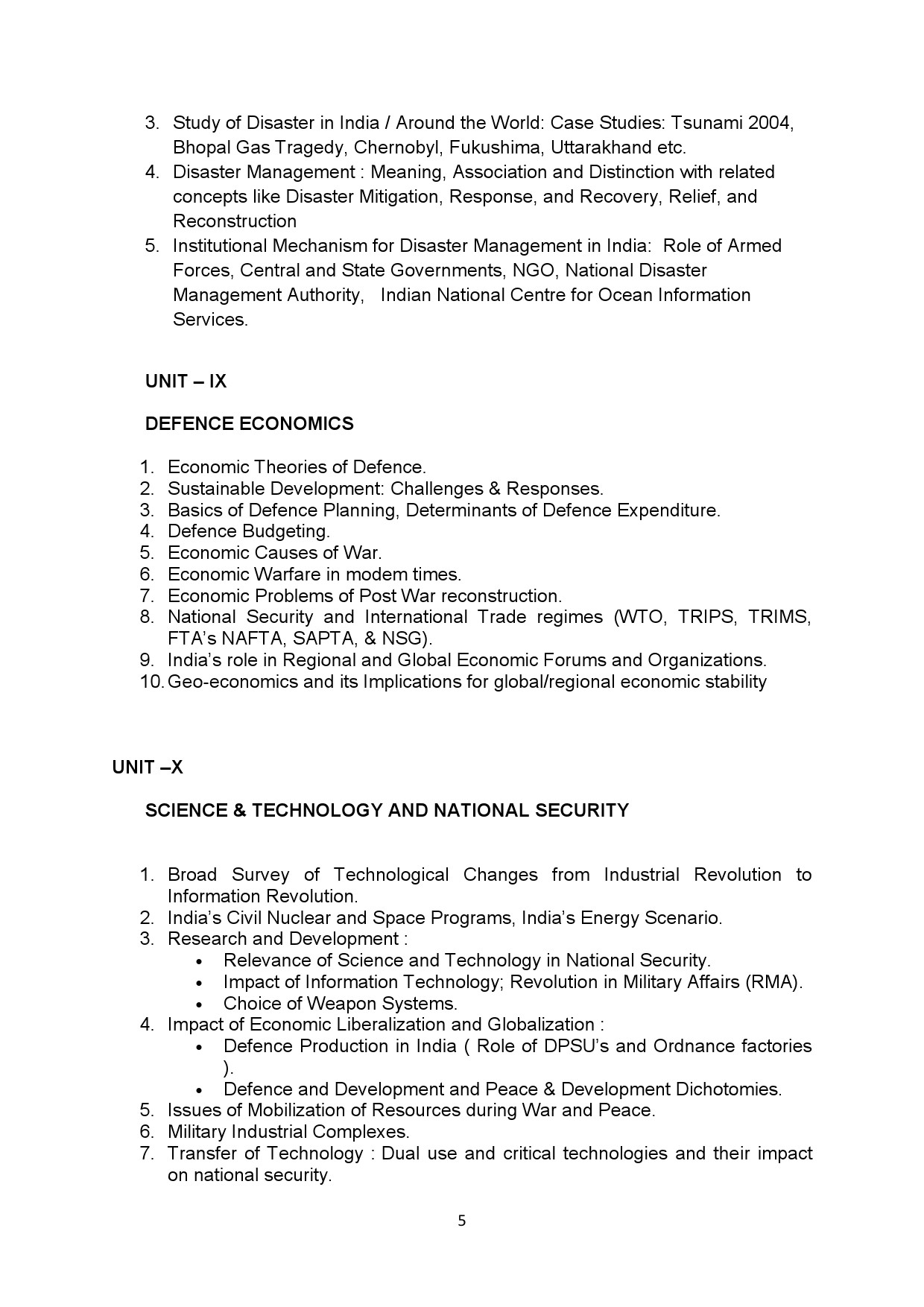 Maharashtra State Eligibility Test Defence and Strategic Studies Syllabus 2023 5