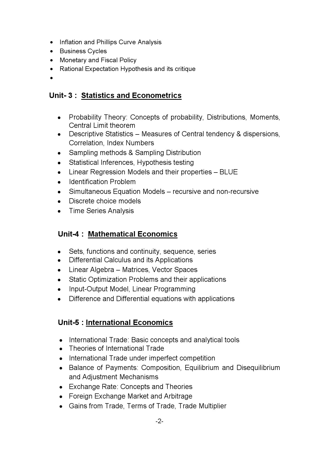 Maharashtra State Eligibility Test Economics Syllabus 2023 2