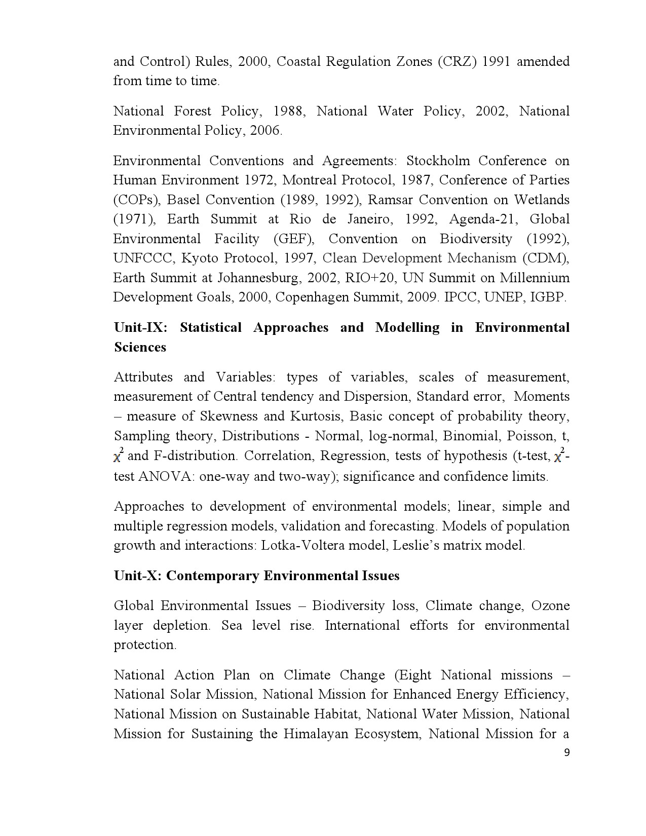 Maharashtra State Eligibility Test Environmental Sciences Syllabus 2023 9