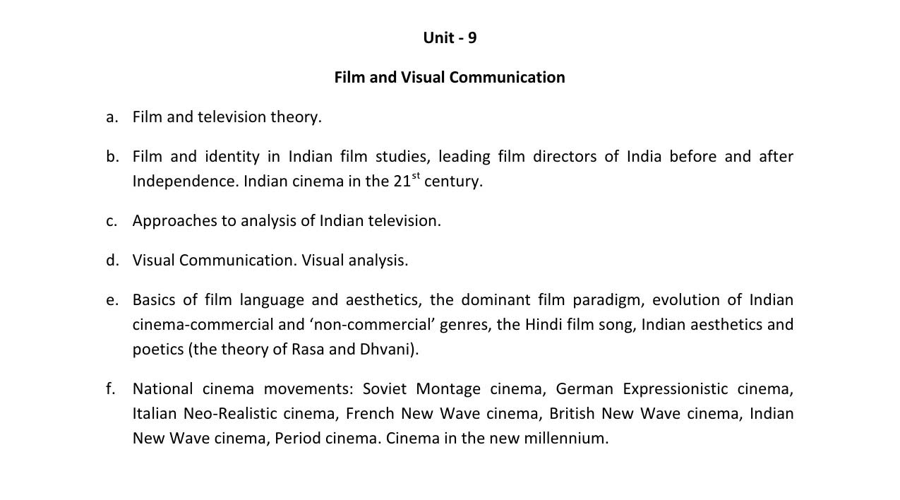 Maharashtra State Eligibility Test Journalism and Mass Communication Syllabus 2023 7