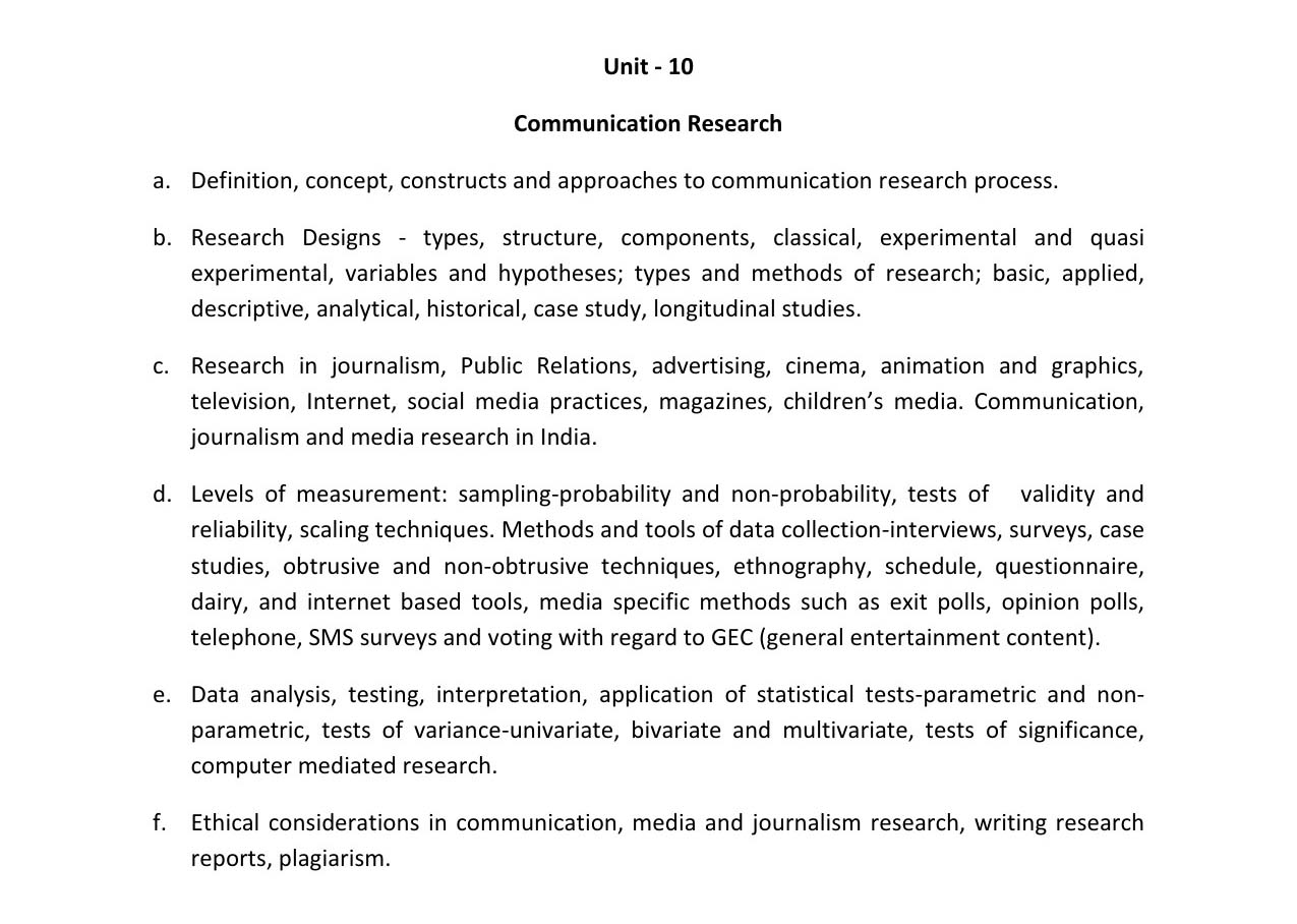 Maharashtra State Eligibility Test Journalism and Mass Communication Syllabus 2023 8