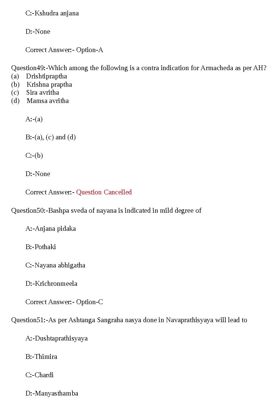 KPSC Medical Officer Netra Exam 2019 Code 422019OL 15