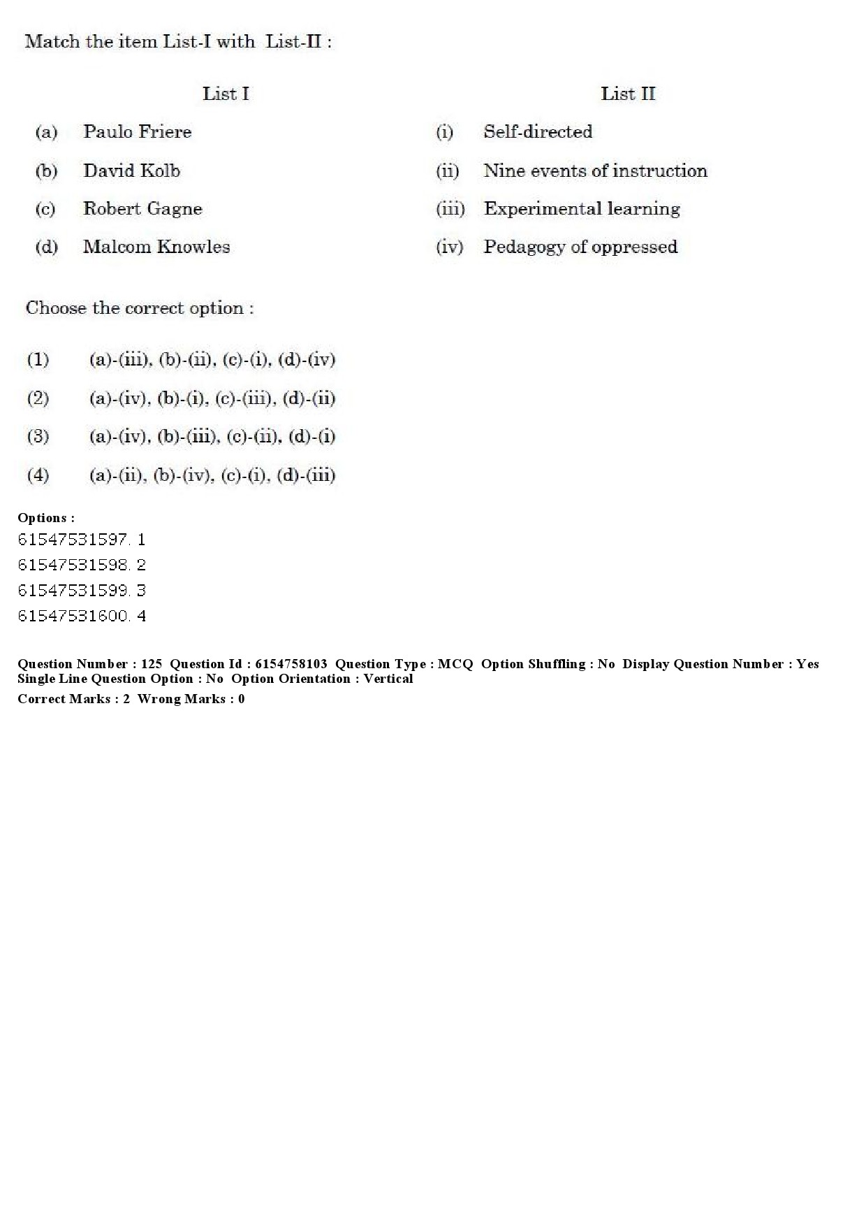 UGC NET Adult Education Question Paper December 2019 115