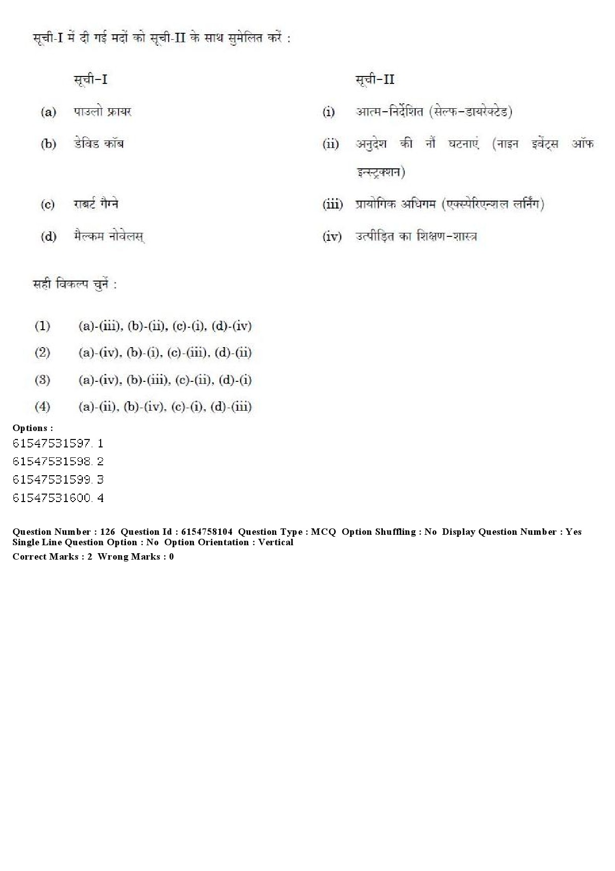 UGC NET Adult Education Question Paper December 2019 116