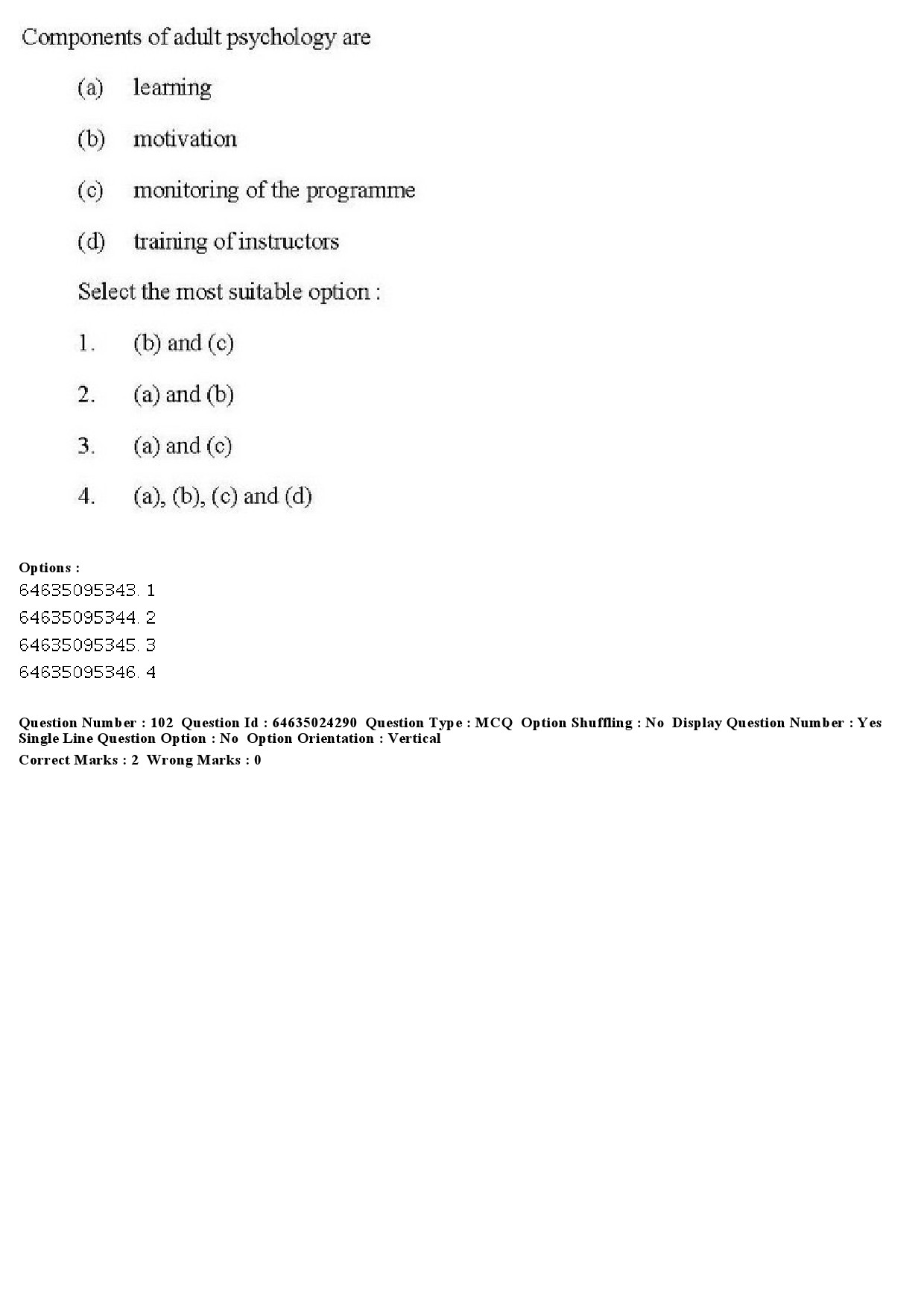 UGC NET Adult Education Question Paper June 2019 100